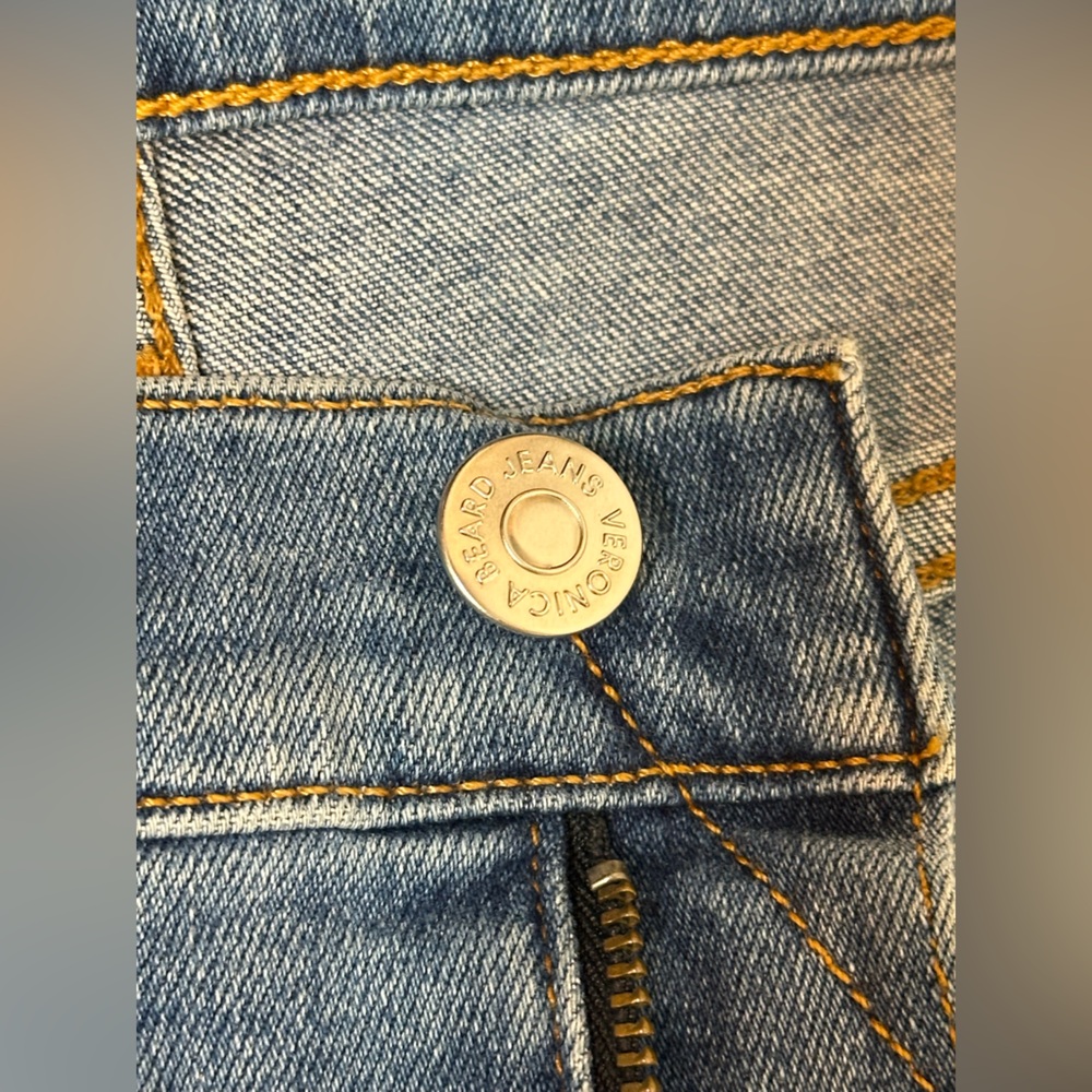 Sz 6 or 28 Veronica Beard Kate High Rise Two Tone Skinny Jeans stretch - Picture 7 of 12